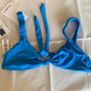 Cerulean Blue Vitamin A Zuri Bikini Bralette - size 8 Medium